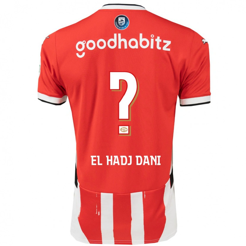 Danxen Heren Soudais El Hadj Dani #0 Rood Wit Thuisshirt Thuistenue 2024/25 T-Shirt