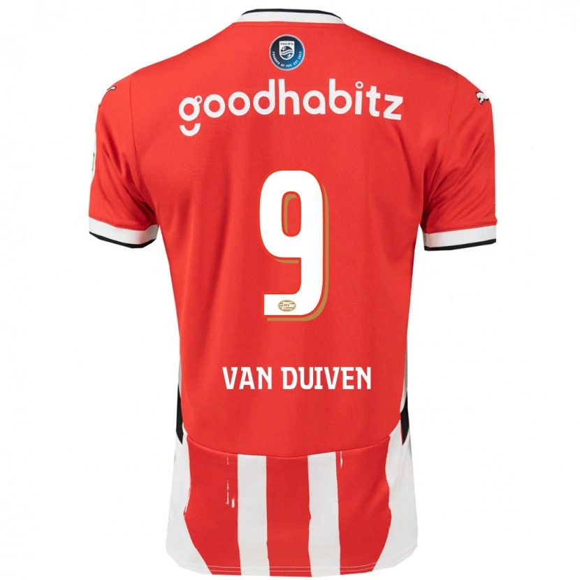 Danxen Heren Jason Van Duiven #9 Rood Wit Thuisshirt Thuistenue 2024/25 T-Shirt