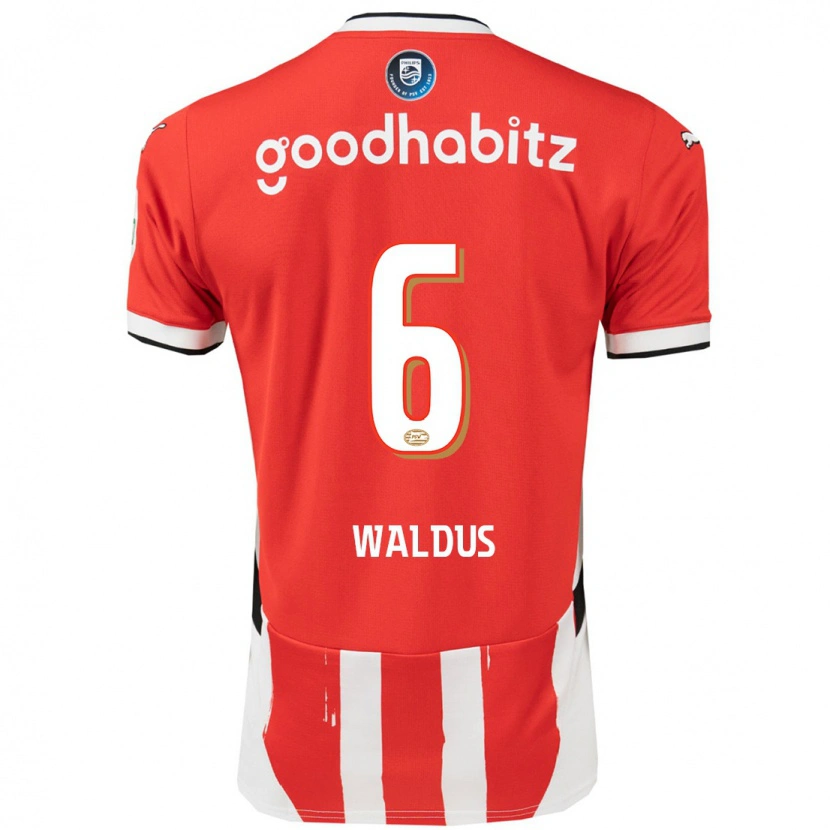 Danxen Heren Maruschka Waldus #6 Rood Wit Thuisshirt Thuistenue 2024/25 T-Shirt