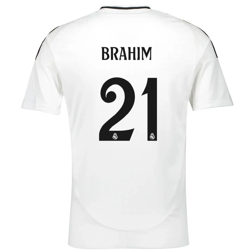 Danxen Heren Brahim Díaz #21 Wit Thuisshirt Thuistenue 2024/25 T-Shirt