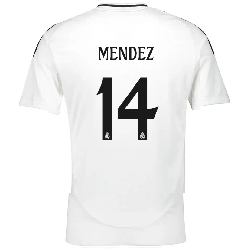 Danxen Heren María Méndez #14 Wit Thuisshirt Thuistenue 2024/25 T-Shirt