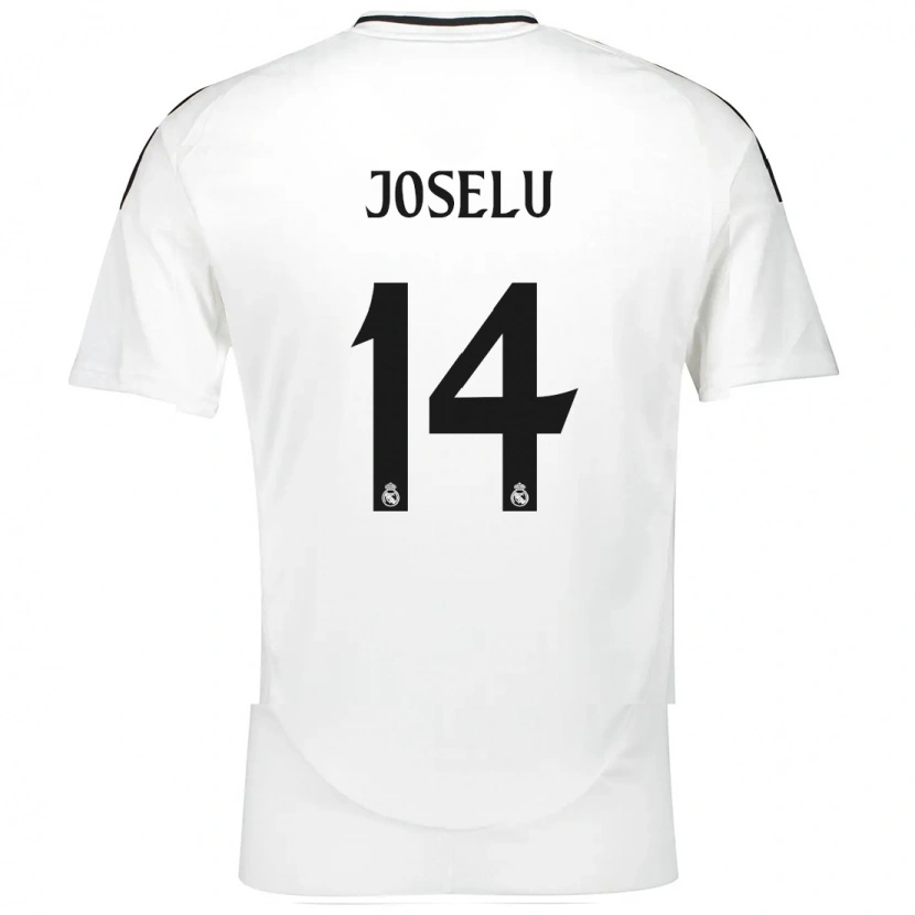 Danxen Heren Joselu #14 Wit Thuisshirt Thuistenue 2024/25 T-Shirt