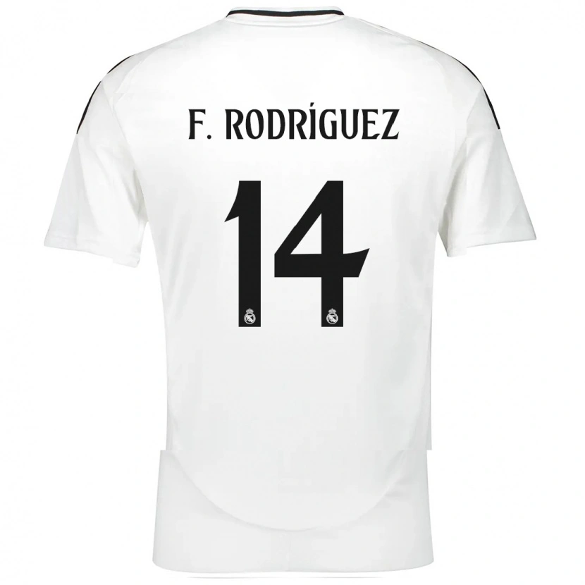 Danxen Heren Fer Rodríguez #14 Wit Thuisshirt Thuistenue 2024/25 T-Shirt