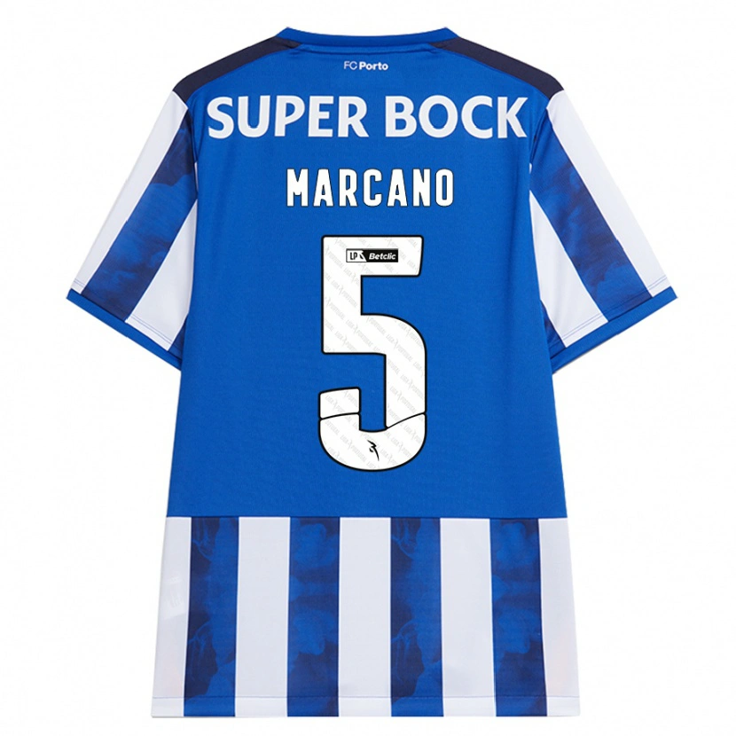 Danxen Heren Iván Marcano #5 Blauw Wit Thuisshirt Thuistenue 2024/25 T-Shirt