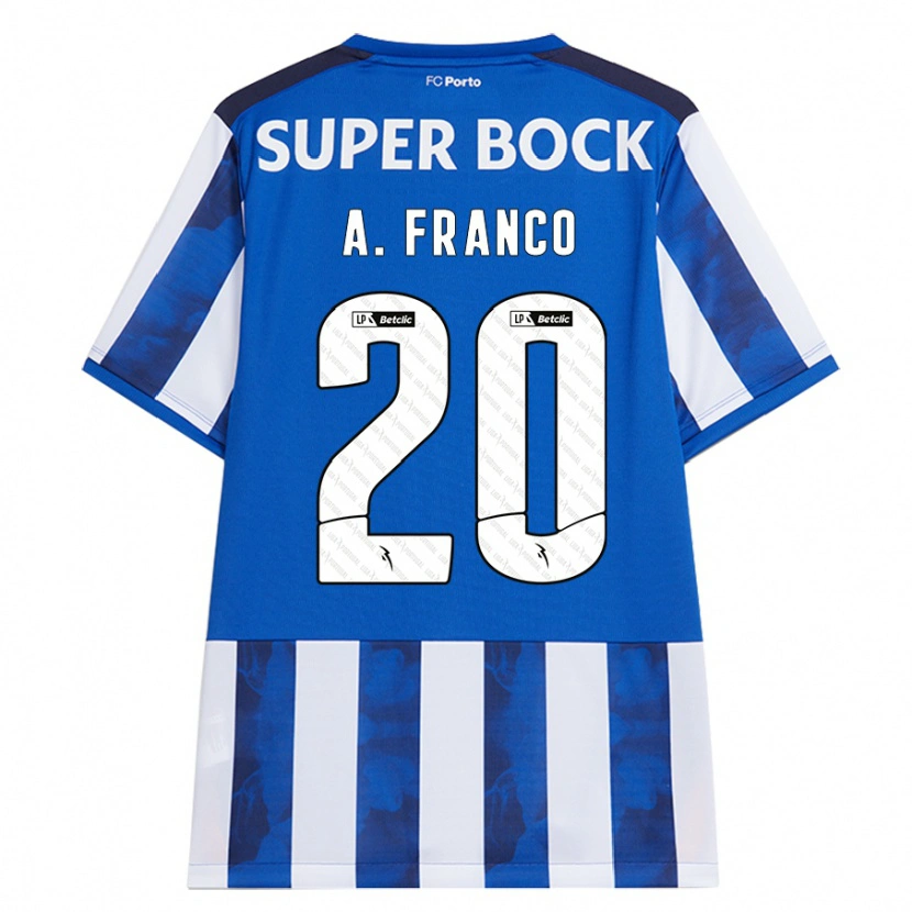 Danxen Heren André Franco #20 Blauw Wit Thuisshirt Thuistenue 2024/25 T-Shirt