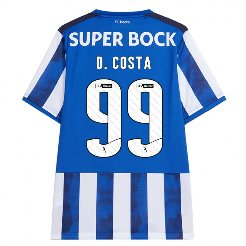 Danxen Heren Diogo Costa #99 Blauw Wit Thuisshirt Thuistenue 2024/25 T-Shirt