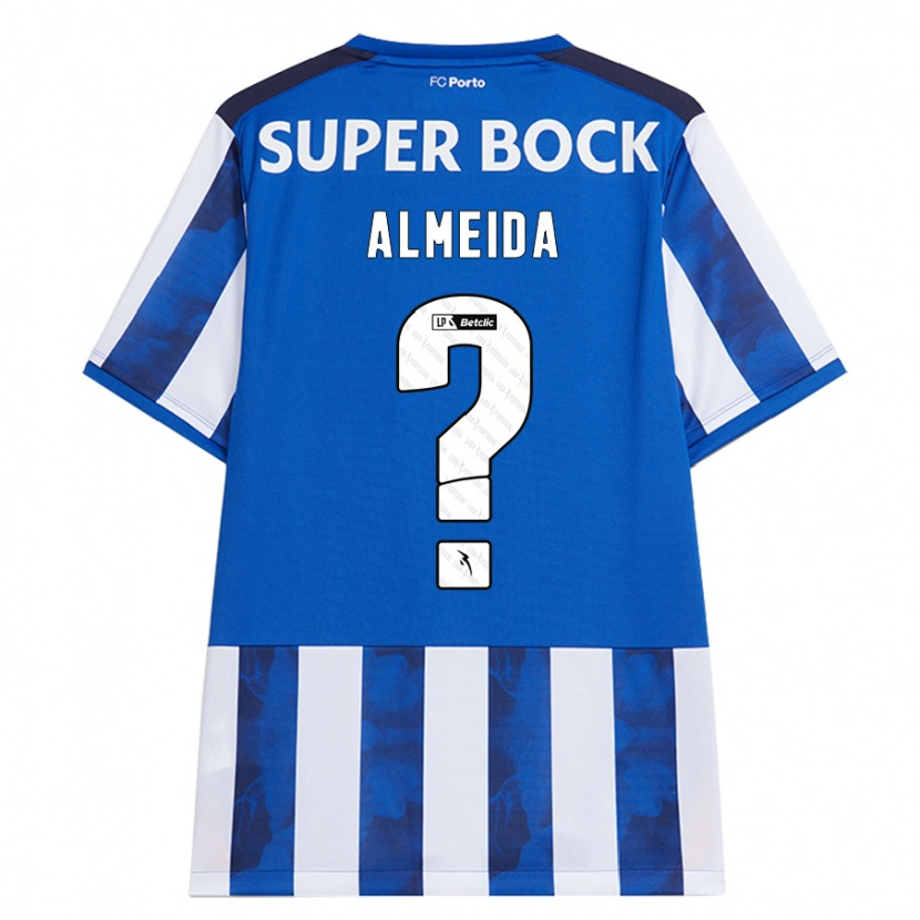 Danxen Heren Tomé Almeida #0 Blauw Wit Thuisshirt Thuistenue 2024/25 T-Shirt