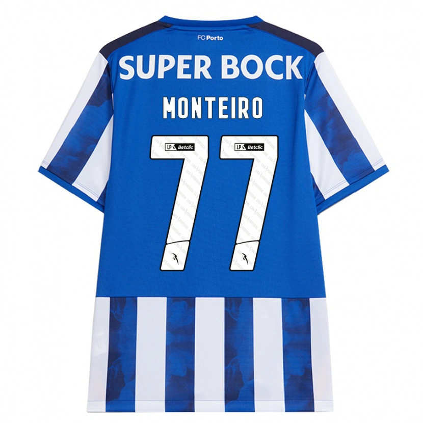 Danxen Heren Rui Monteiro #77 Blauw Wit Thuisshirt Thuistenue 2024/25 T-Shirt