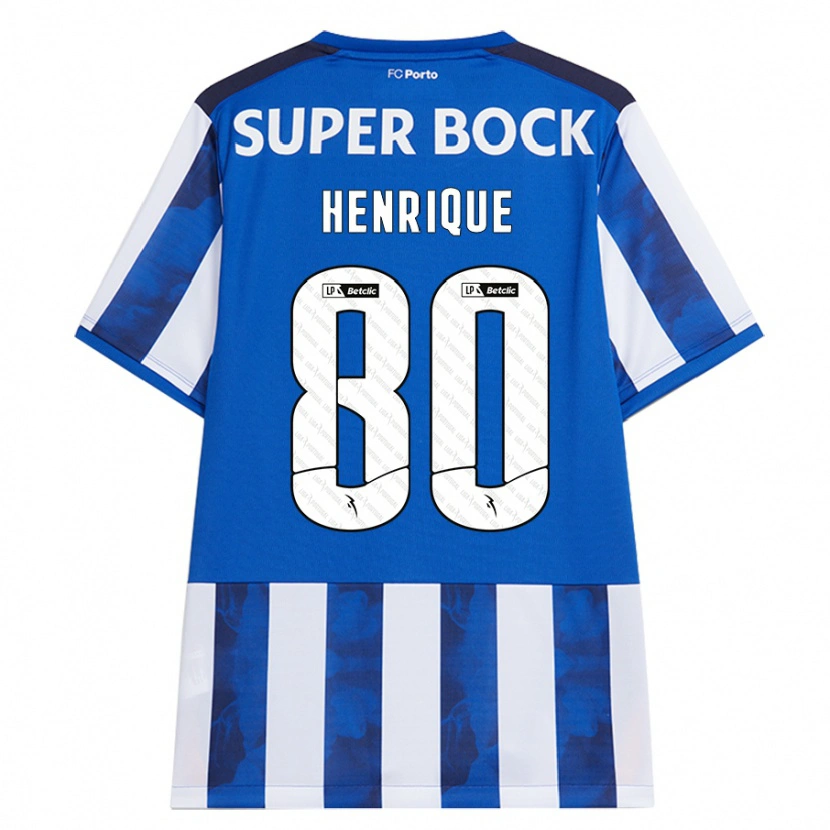 Danxen Heren Kaio Henrique #80 Blauw Wit Thuisshirt Thuistenue 2024/25 T-Shirt