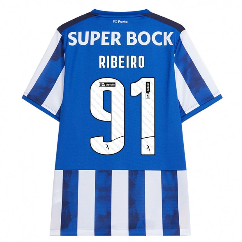 Danxen Heren Gonçalo Ribeiro #91 Blauw Wit Thuisshirt Thuistenue 2024/25 T-Shirt