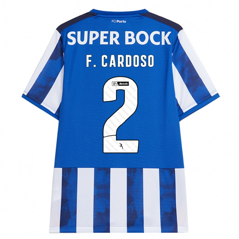 Danxen Heren Fábio Cardoso #2 Blauw Wit Thuisshirt Thuistenue 2024/25 T-Shirt