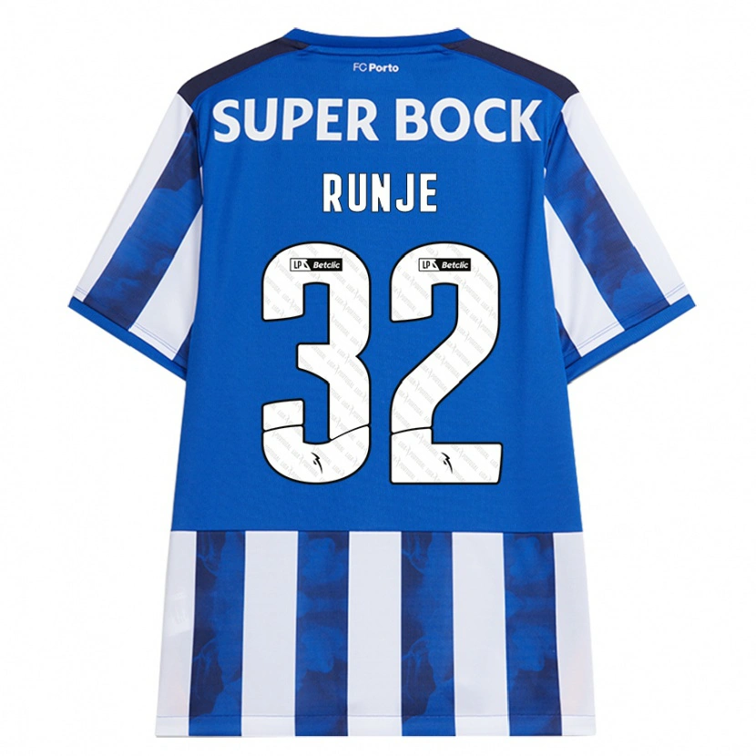 Danxen Heren Roko Runje #32 Blauw Wit Thuisshirt Thuistenue 2024/25 T-Shirt