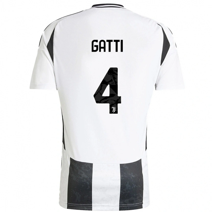 Danxen Heren Federico Gatti #4 Wit Zwart Thuisshirt Thuistenue 2024/25 T-Shirt