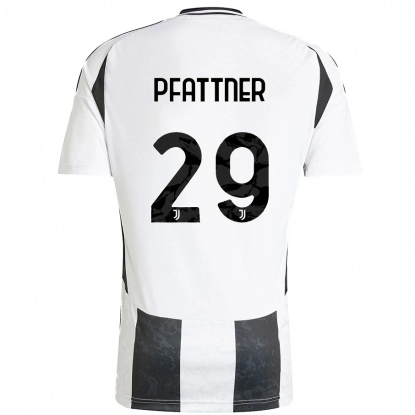 Danxen Heren Elisa Pfattner #29 Wit Zwart Thuisshirt Thuistenue 2024/25 T-Shirt