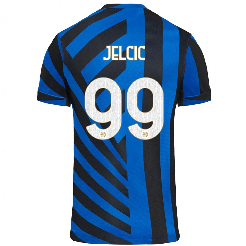 Danxen Heren Maja Jelčić #99 Blauw Zwart Thuisshirt Thuistenue 2024/25 T-Shirt