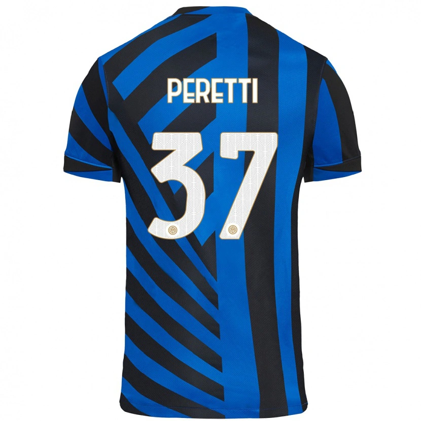 Danxen Heren Lorenzo Peretti #37 Blauw Zwart Thuisshirt Thuistenue 2024/25 T-Shirt