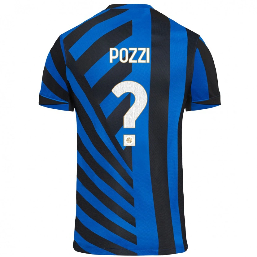 Danxen Heren Andrea Pozzi #0 Blauw Zwart Thuisshirt Thuistenue 2024/25 T-Shirt