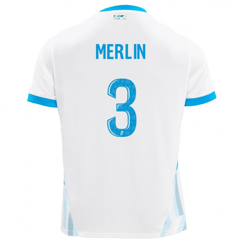 Danxen Heren Quentin Merlin #3 Wit Hemelsblauw Thuisshirt Thuistenue 2024/25 T-Shirt