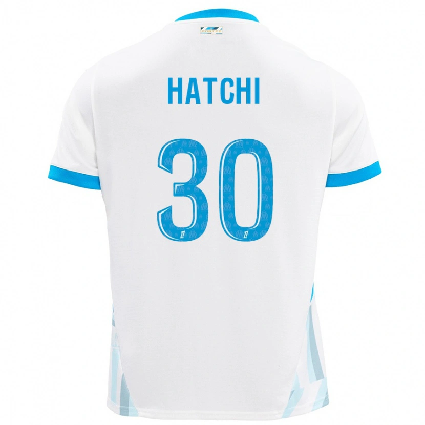 Danxen Heren Anaïs Hatchi #30 Wit Hemelsblauw Thuisshirt Thuistenue 2024/25 T-Shirt