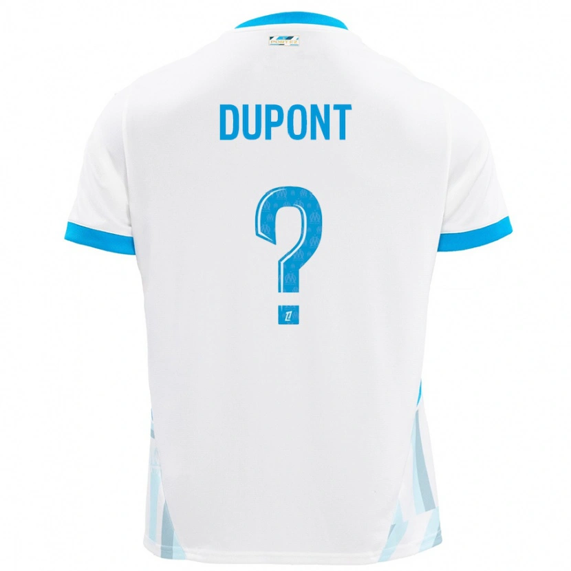 Danxen Heren Hugo Dupont #0 Wit Hemelsblauw Thuisshirt Thuistenue 2024/25 T-Shirt