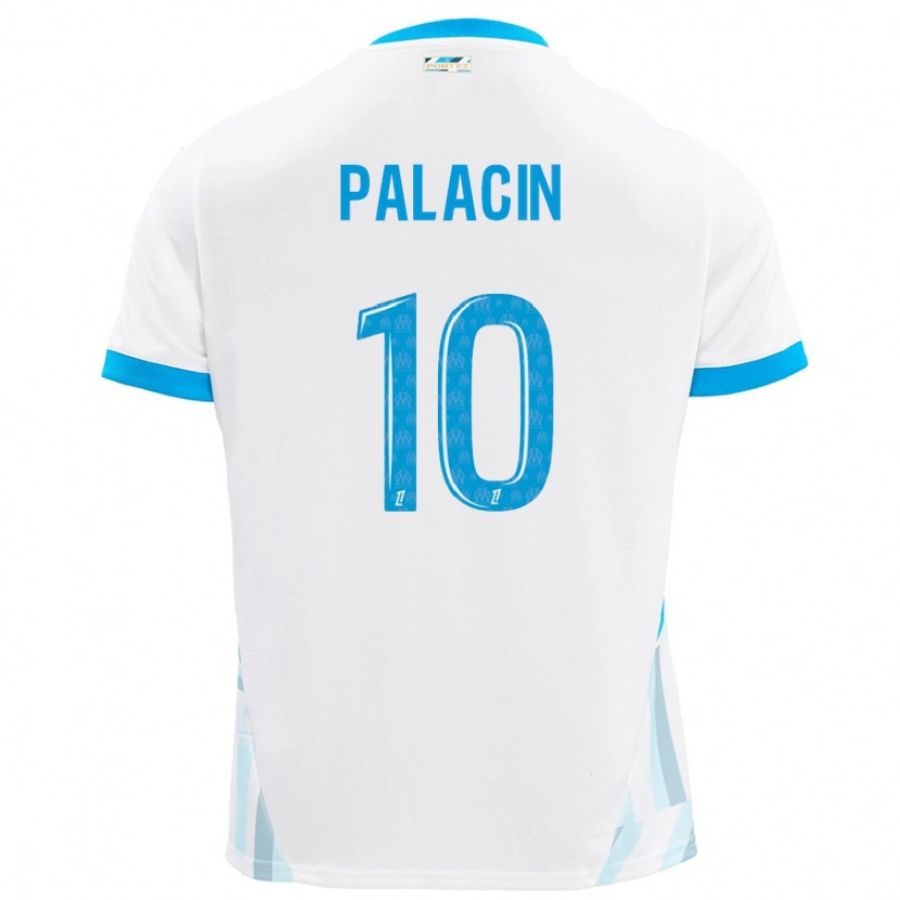 Danxen Heren Sara Palacin #10 Wit Hemelsblauw Thuisshirt Thuistenue 2024/25 T-Shirt