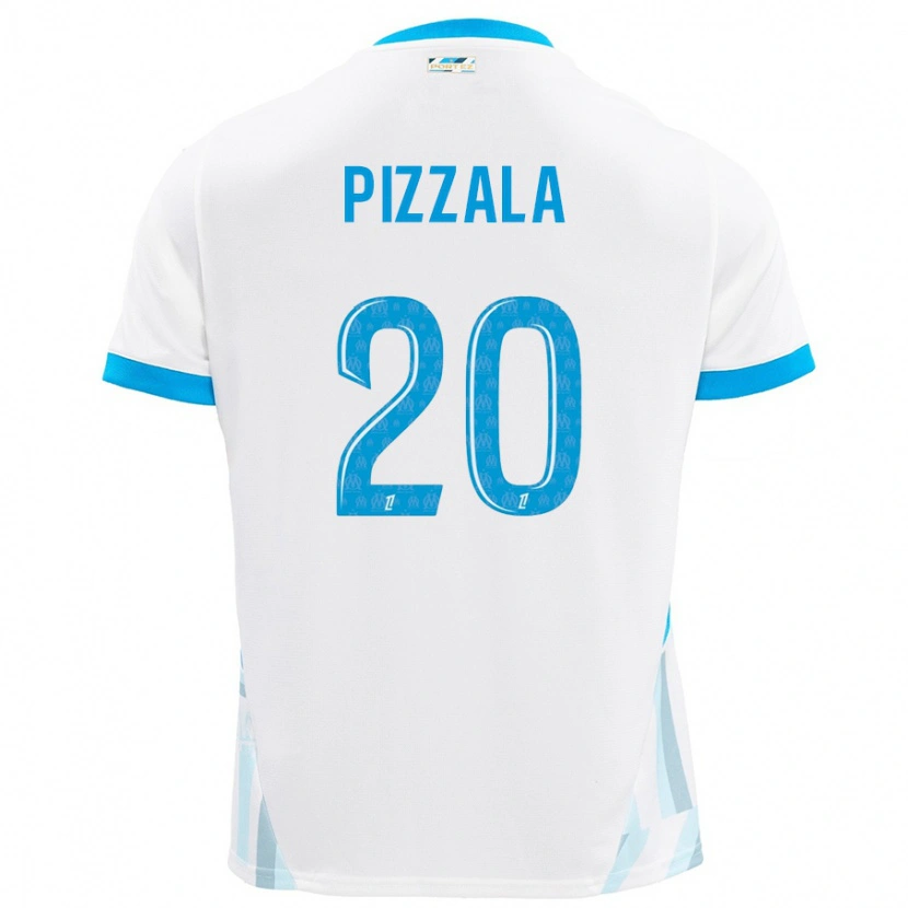 Danxen Heren Caroline Pizzala #20 Wit Hemelsblauw Thuisshirt Thuistenue 2024/25 T-Shirt