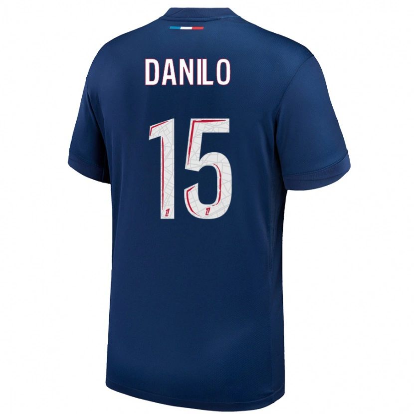 Danxen Heren Danilo Pereira #15 Marineblauw Wit Thuisshirt Thuistenue 2024/25 T-Shirt