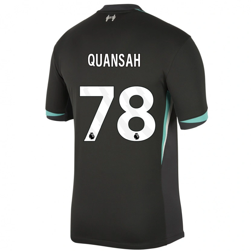 Danxen Heren Jarell Quansah #78 Zwart Antraciet Wit Uitshirt Uittenue 2024/25 T-Shirt