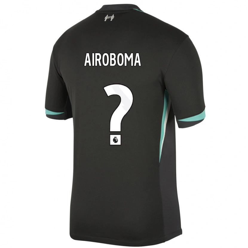 Danxen Heren Emmanuel Airoboma #0 Zwart Antraciet Wit Uitshirt Uittenue 2024/25 T-Shirt