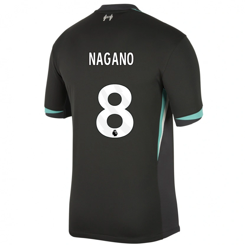 Danxen Heren Fūka Nagano #8 Zwart Antraciet Wit Uitshirt Uittenue 2024/25 T-Shirt