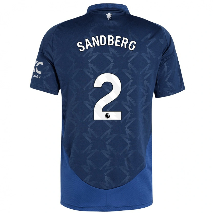 Danxen Heren Anna Sandberg #2 Indigo Uitshirt Uittenue 2024/25 T-Shirt