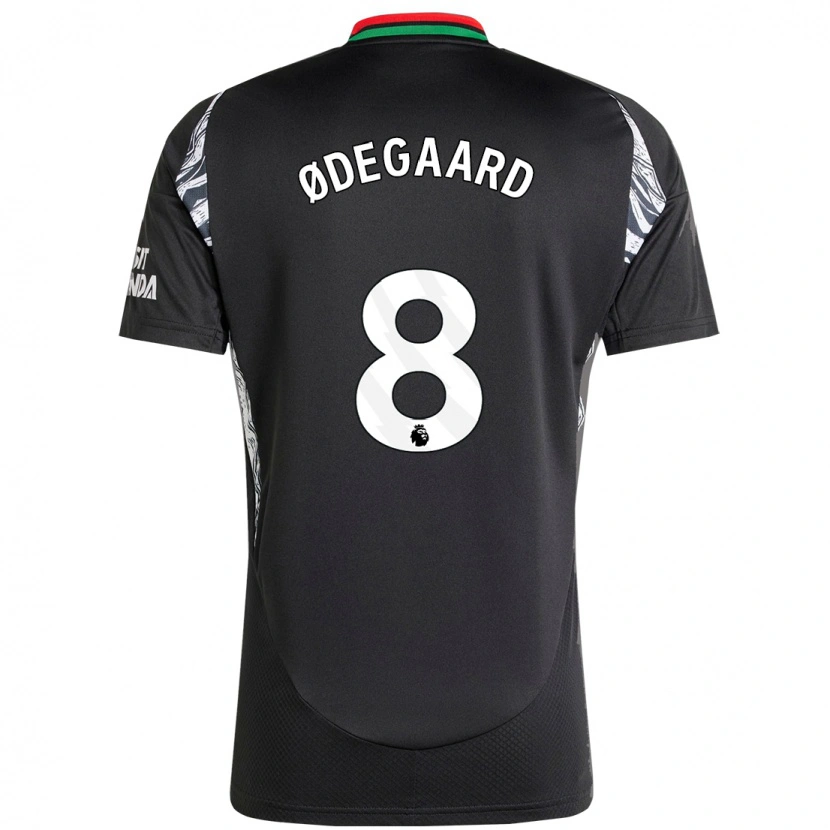 Danxen Heren Martin Ødegaard #8 Zwart Uitshirt Uittenue 2024/25 T-Shirt