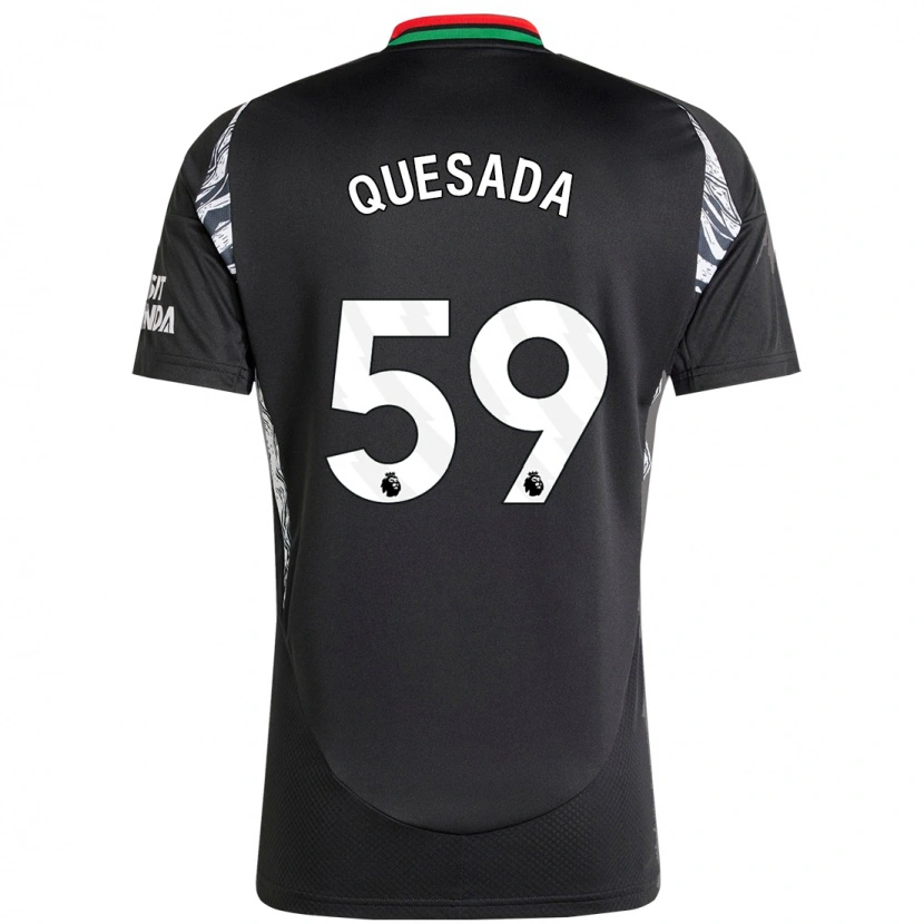 Danxen Heren Elián Quesada #59 Zwart Uitshirt Uittenue 2024/25 T-Shirt