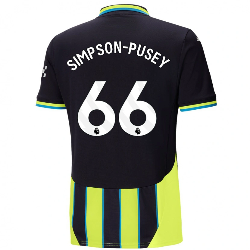 Danxen Heren Jahmai Simpson-Pusey #66 Blauw Geel Uitshirt Uittenue 2024/25 T-Shirt