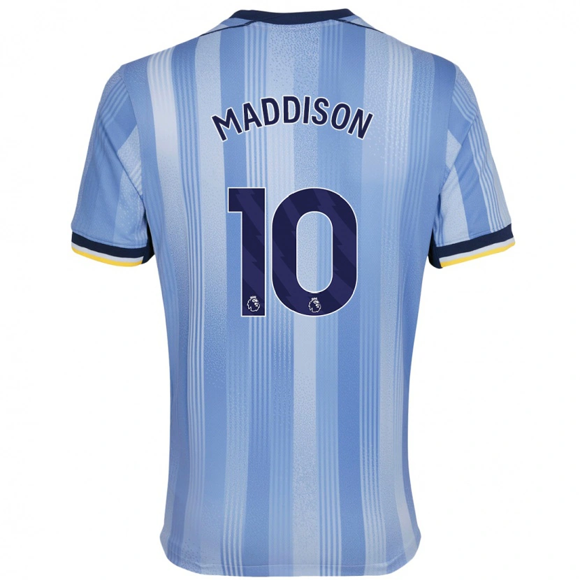 Danxen Heren James Maddison #10 Lichtblauw Uitshirt Uittenue 2024/25 T-Shirt