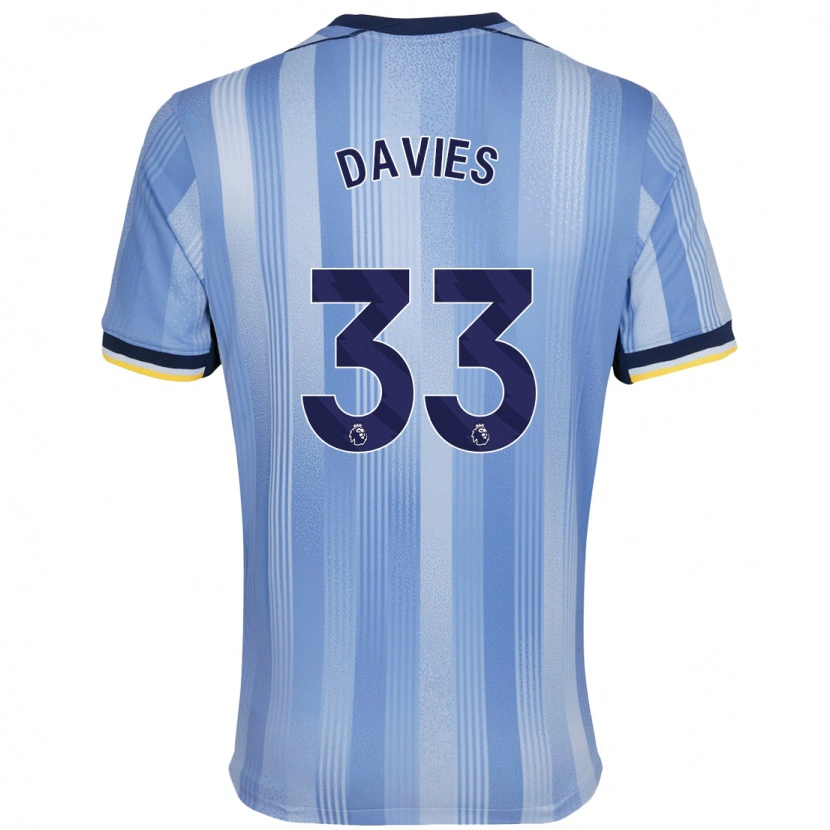 Danxen Heren Ben Davies #33 Lichtblauw Uitshirt Uittenue 2024/25 T-Shirt