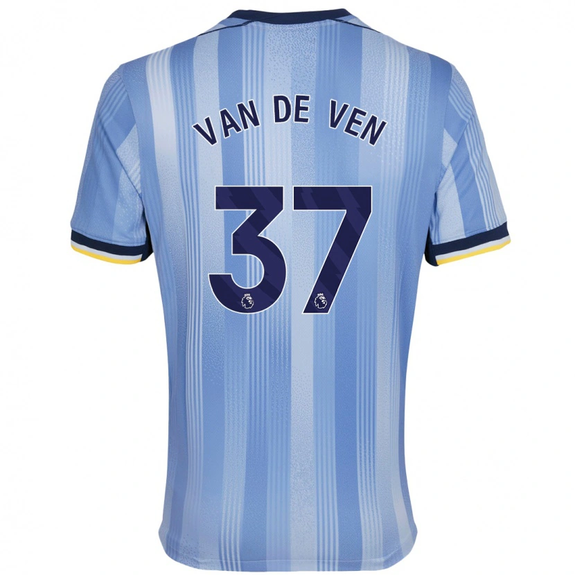 Danxen Heren Micky Van De Ven #37 Lichtblauw Uitshirt Uittenue 2024/25 T-Shirt