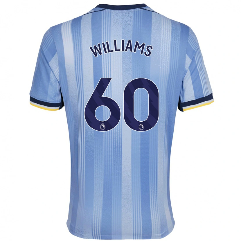 Danxen Heren Jaden Williams #60 Lichtblauw Uitshirt Uittenue 2024/25 T-Shirt