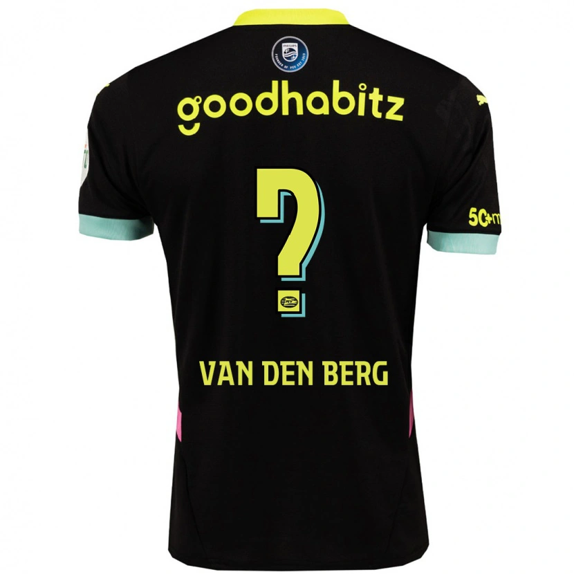 Danxen Heren Joel Van Den Berg #0 Zwart Geel Uitshirt Uittenue 2024/25 T-Shirt