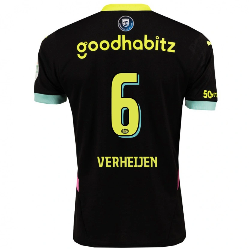 Danxen Heren Janneke Verheijen #6 Zwart Geel Uitshirt Uittenue 2024/25 T-Shirt