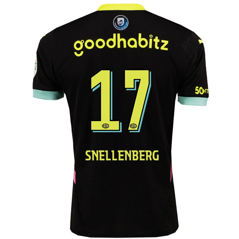 Danxen Heren Maxime Snellenberg #17 Zwart Geel Uitshirt Uittenue 2024/25 T-Shirt