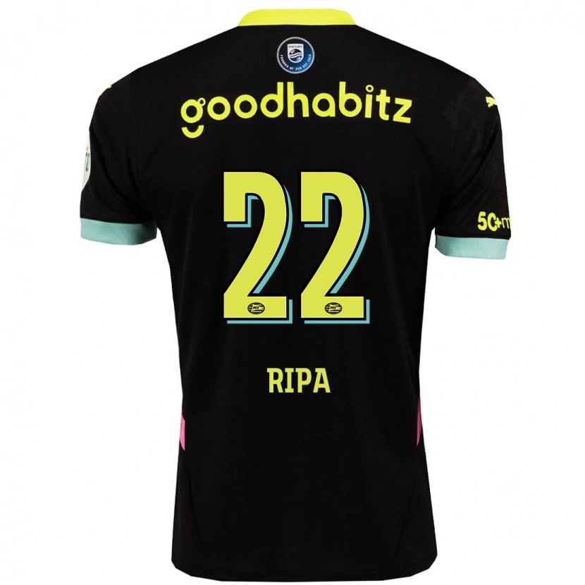 Danxen Heren Chimera Ripa #22 Zwart Geel Uitshirt Uittenue 2024/25 T-Shirt