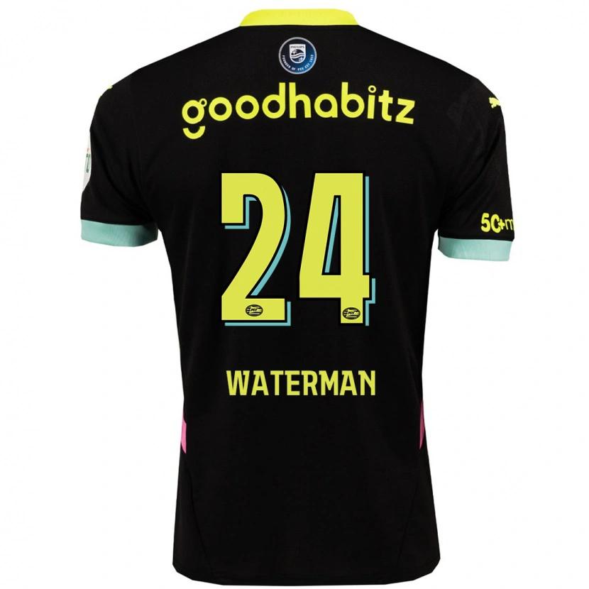 Danxen Heren Boy Waterman #24 Zwart Geel Uitshirt Uittenue 2024/25 T-Shirt