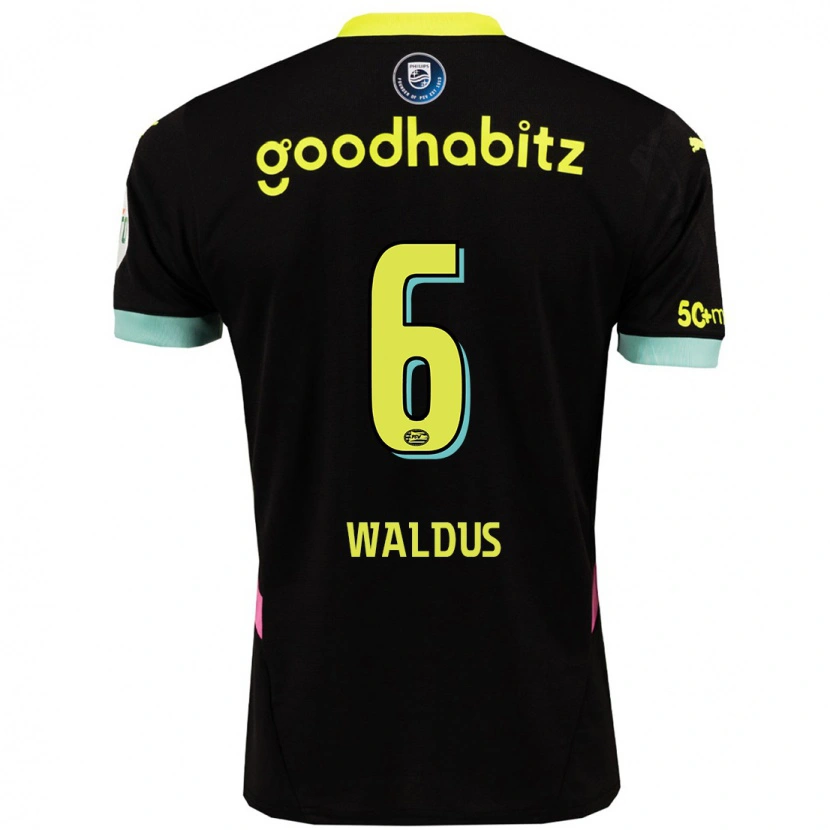 Danxen Heren Maruschka Waldus #6 Zwart Geel Uitshirt Uittenue 2024/25 T-Shirt