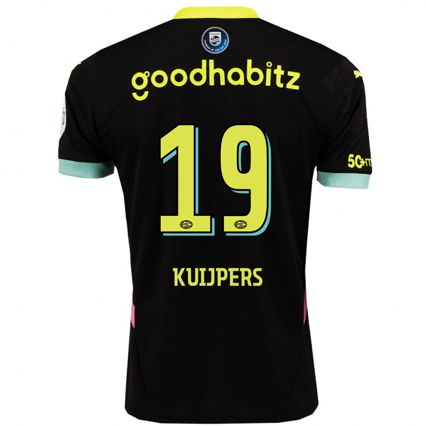 Danxen Heren Jeslynn Kuijpers #19 Zwart Geel Uitshirt Uittenue 2024/25 T-Shirt