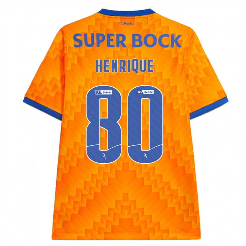 Danxen Heren Kaio Henrique #80 Oranje Uitshirt Uittenue 2024/25 T-Shirt