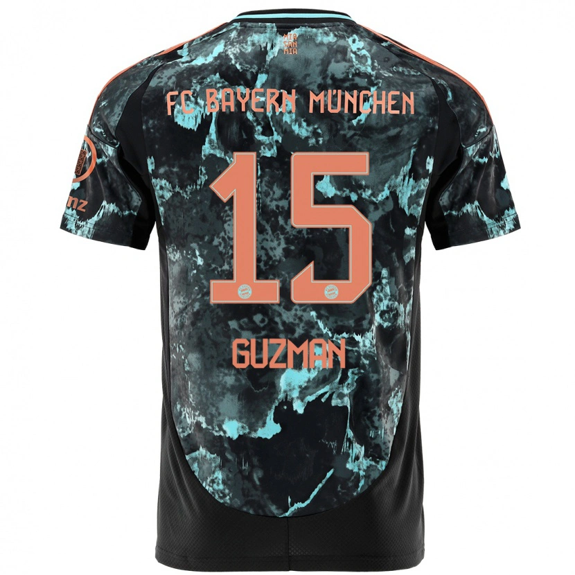 Danxen Heren Ana María Guzmán #15 Zwart Uitshirt Uittenue 2024/25 T-Shirt