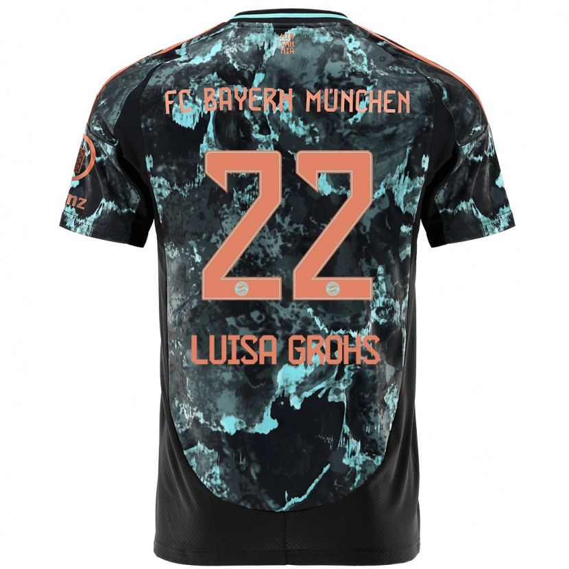 Danxen Heren Maria Luisa Grohs #22 Zwart Uitshirt Uittenue 2024/25 T-Shirt