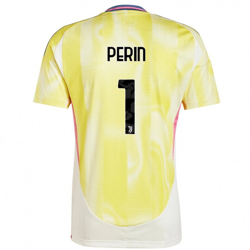 Danxen Heren Mattia Perin #1 Zonnig Geel Uitshirt Uittenue 2024/25 T-Shirt