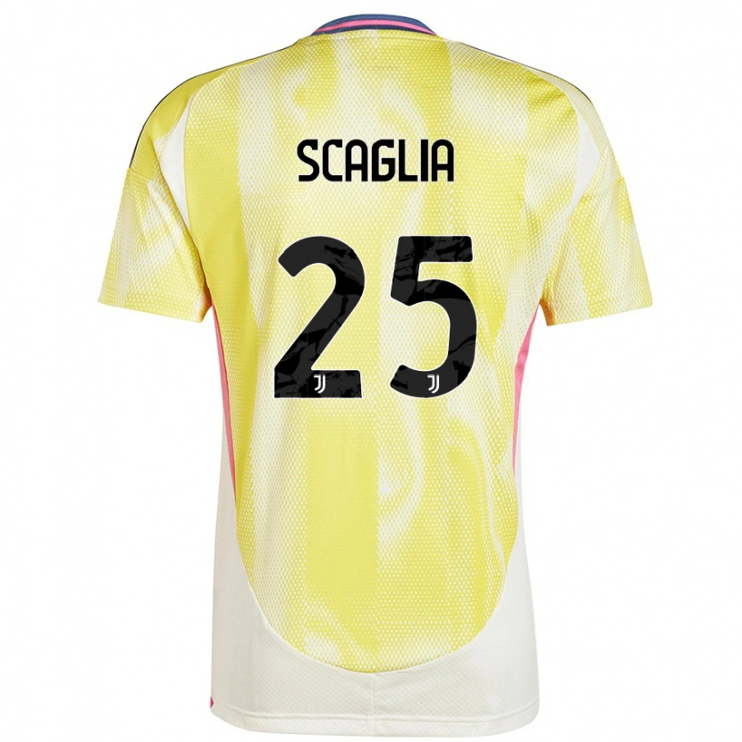 Danxen Heren Simone Scaglia #25 Zonnig Geel Uitshirt Uittenue 2024/25 T-Shirt